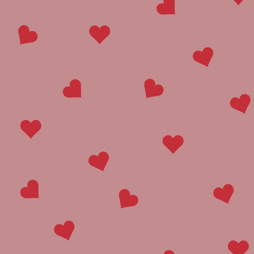 Wallpaper - Hearts on Pink - Le Petit Marché Home Furniture