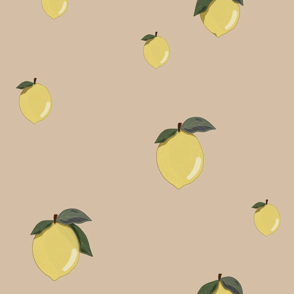 Wallpaper - Little Lemons Beige - Le Petit Marché Home Furniture