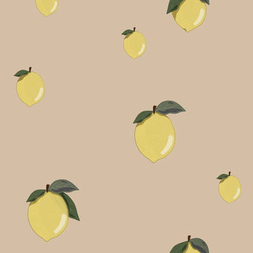 Wallpaper - Little Lemons Beige - Le Petit Marché Home Furniture