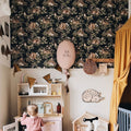 Wallpaper - Little Sleepy Animals Dark - Le Petit Marché Home Furniture