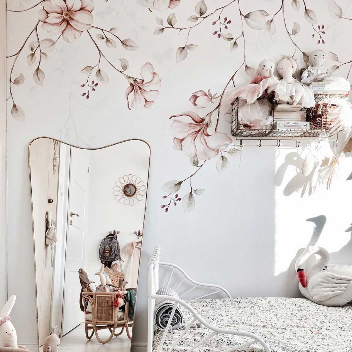 Wallpaper - Paradise Garden Pastel Twigs - Le Petit Marché Home Furniture