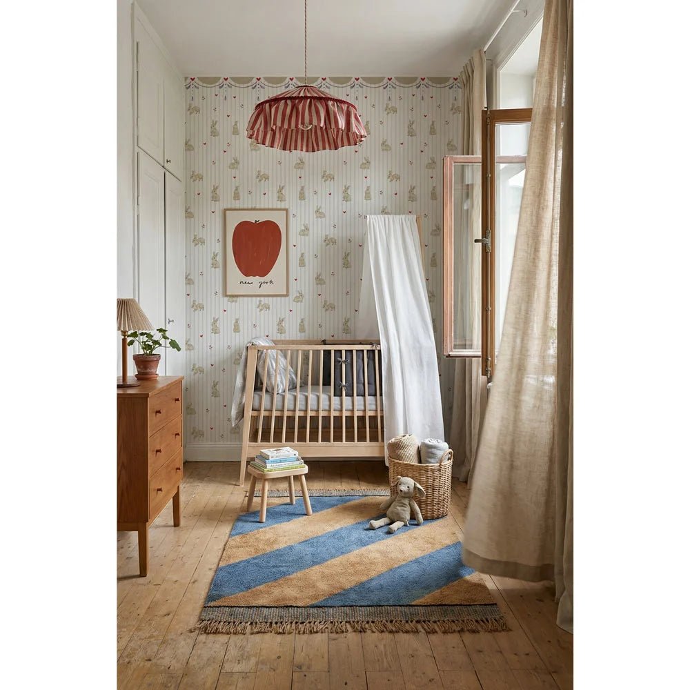 Wallpaper - Rabbits hearts with ornament (Pre - Order) - LPM Home