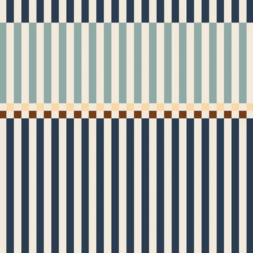 Wallpaper - Stripes Happy 2 Colours Navy Blue and Mint - Le Petit Marché Home Furniture