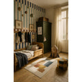 Wallpaper - Stripes Happy 2 Colours Navy Blue and Mint - Le Petit Marché Home Furniture