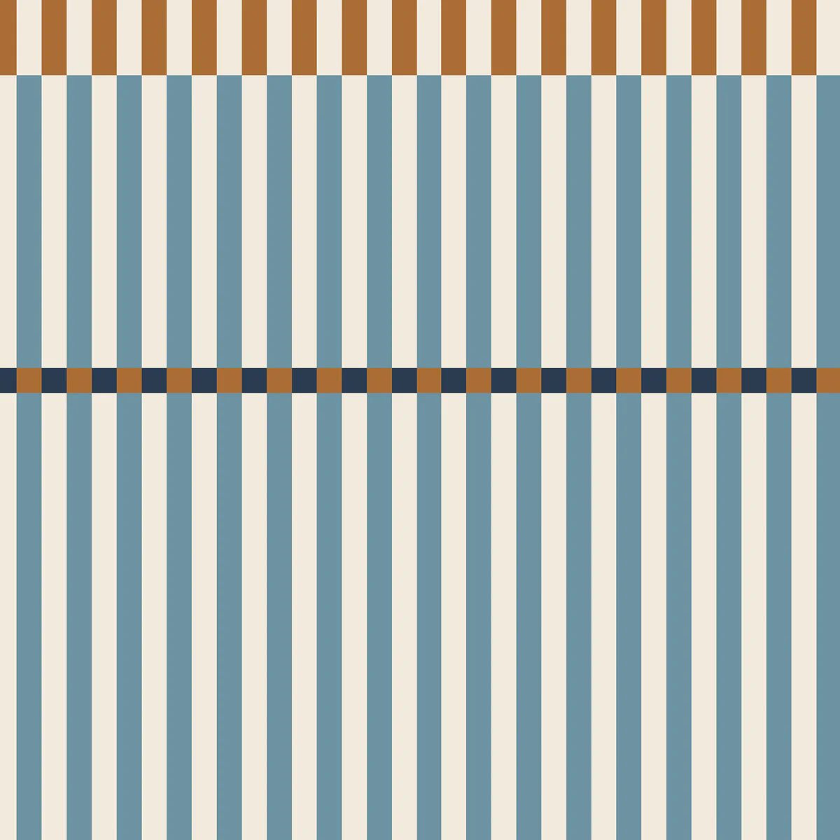 Wallpaper - Stripes Happy Blue and Honey - Le Petit Marché Home Furniture