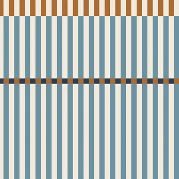 Wallpaper - Stripes Happy Blue and Honey - Le Petit Marché Home Furniture