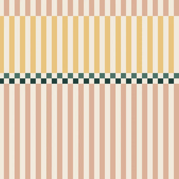 Wallpaper - Stripes Happy Cherry Pink and Sunny Yellow - Le Petit Marché Home Furniture