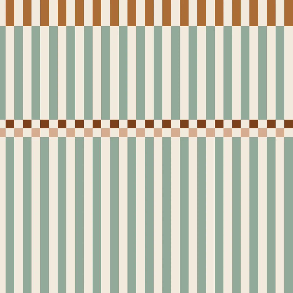 Wallpaper - Stripes Happy Green and Cherry - Le Petit Marché Home Furniture