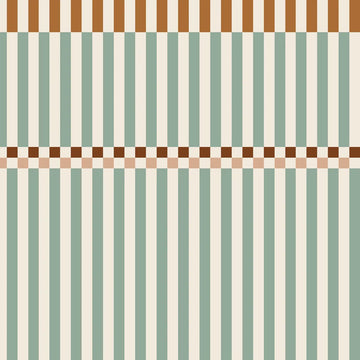 Wallpaper - Stripes Happy Green and Cherry - Le Petit Marché Home Furniture