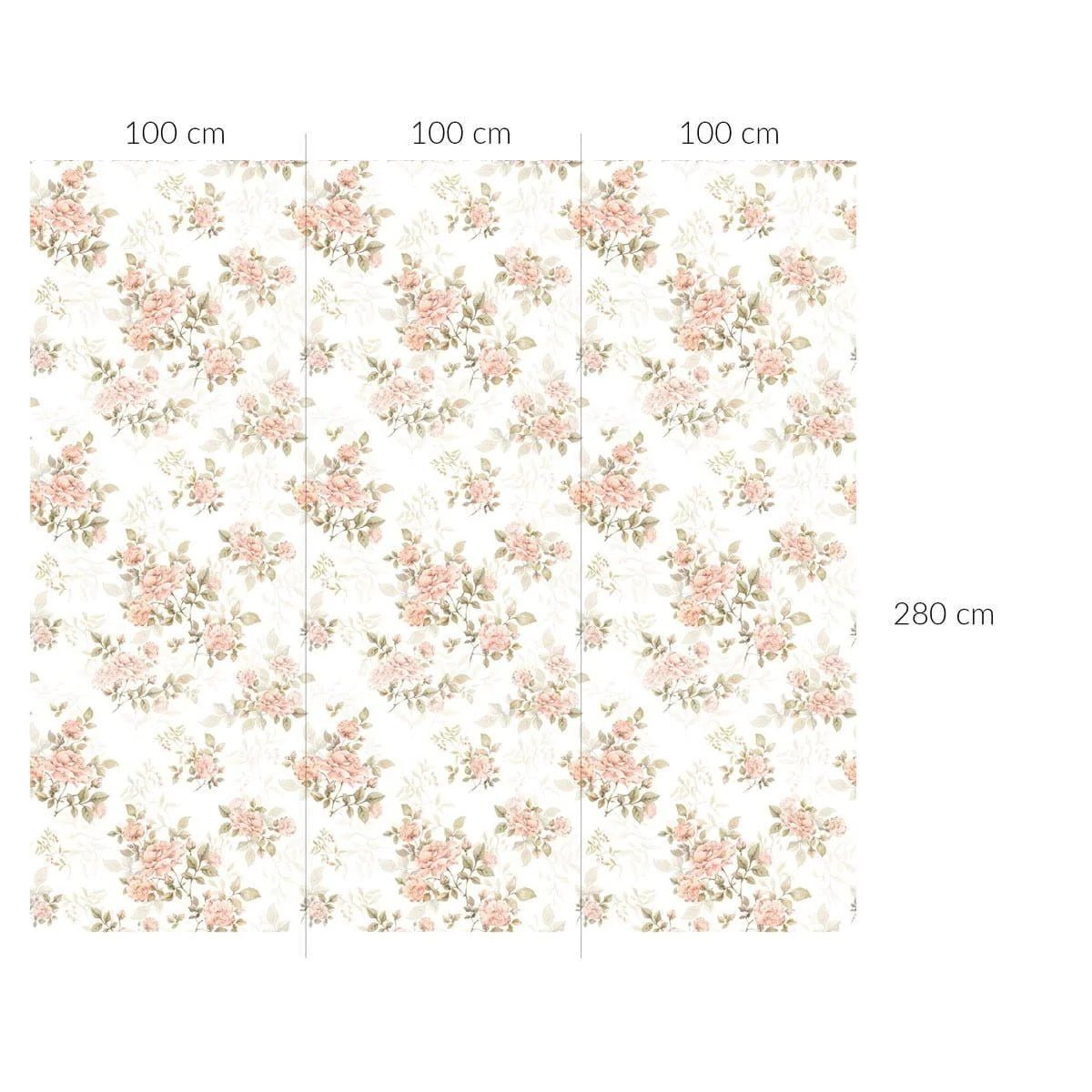 Wallpaper - Vintage Rose Pattern - Le Petit Marché Home Furniture