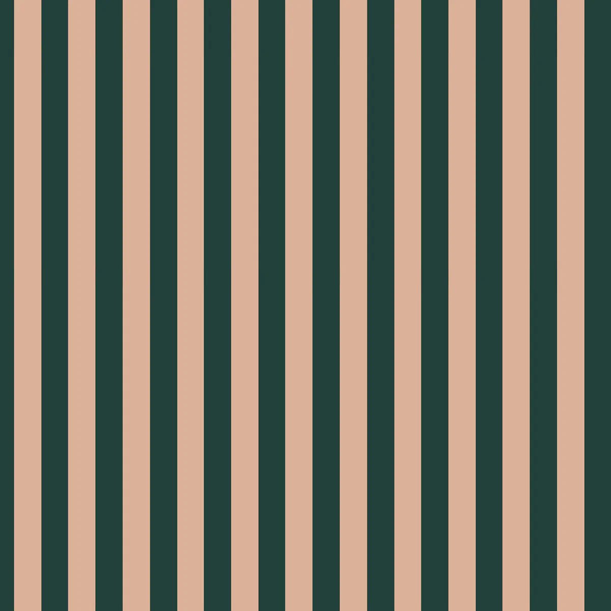 Wallpaper - Wide Stripes Royal Green and Pink - Le Petit Marché Home Furniture