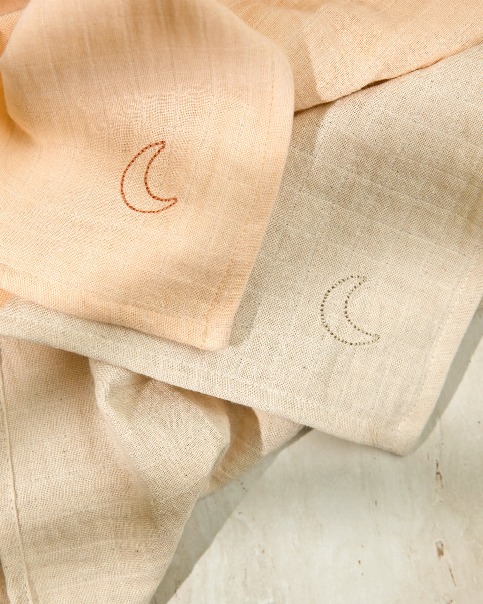 Organic Muslins, 2 - Pack, Nature - Le Petit Marché Home Furniture