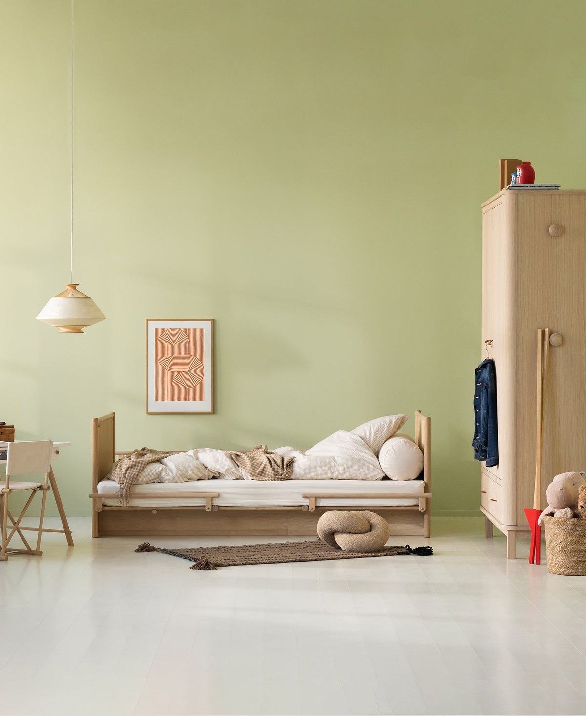Camp Novel Cot Bed/Bed 60x120/120x200 cm, Oak (Pre-Order) - LPM Home