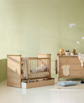 Camp Novel Cot Bed/Bed 60x120/120x200 cm, Oak (Pre-Order) - LPM Home
