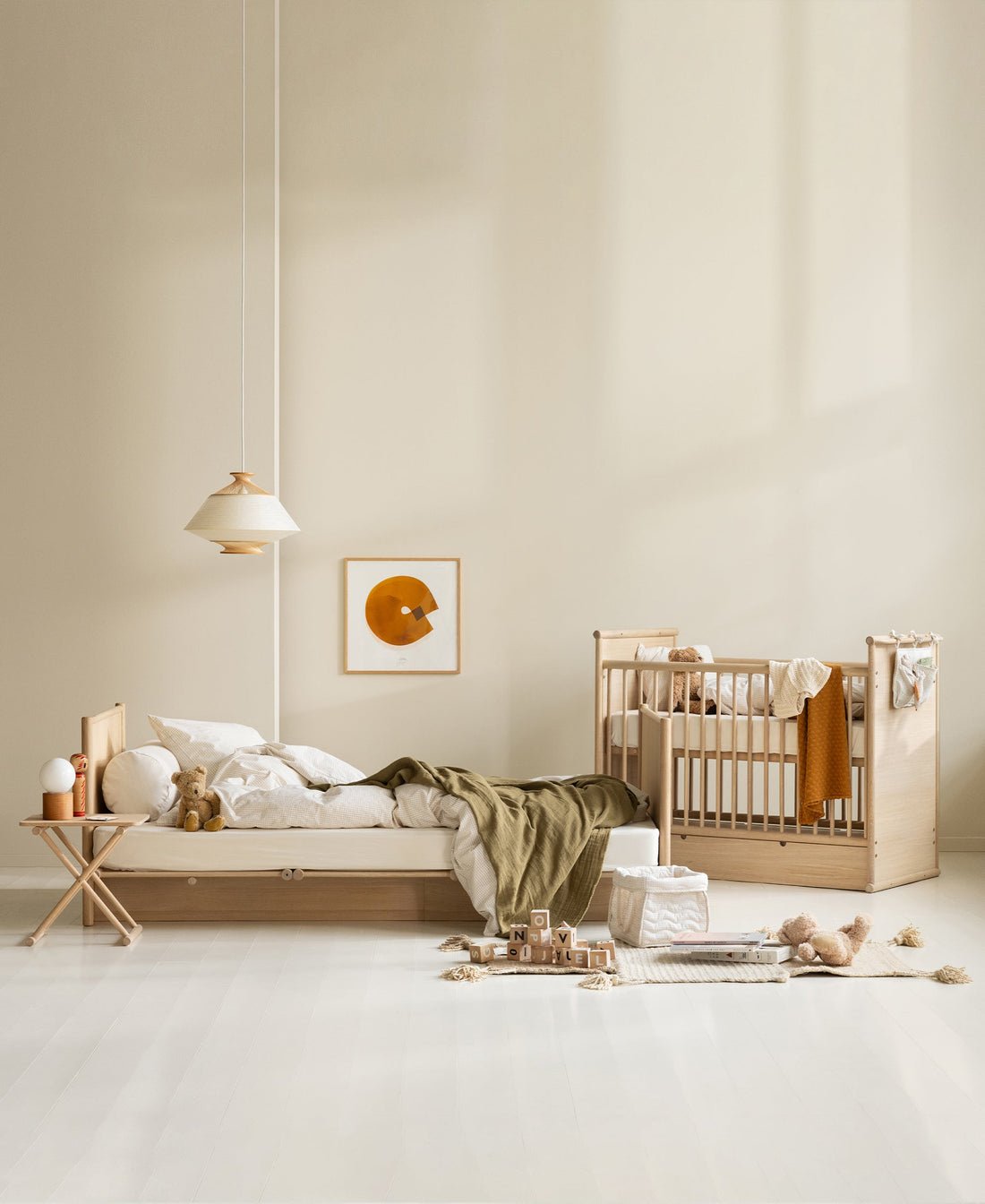 Camp Novel Cot Bed/Bed 60x120/120x200 cm, Oak (Pre-Order) - LPM Home