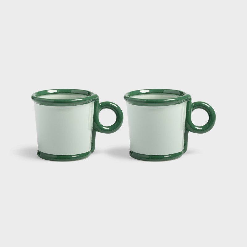 Mug Loop, Large, Green, Set of 2 - Le Petit Marché Home Furniture