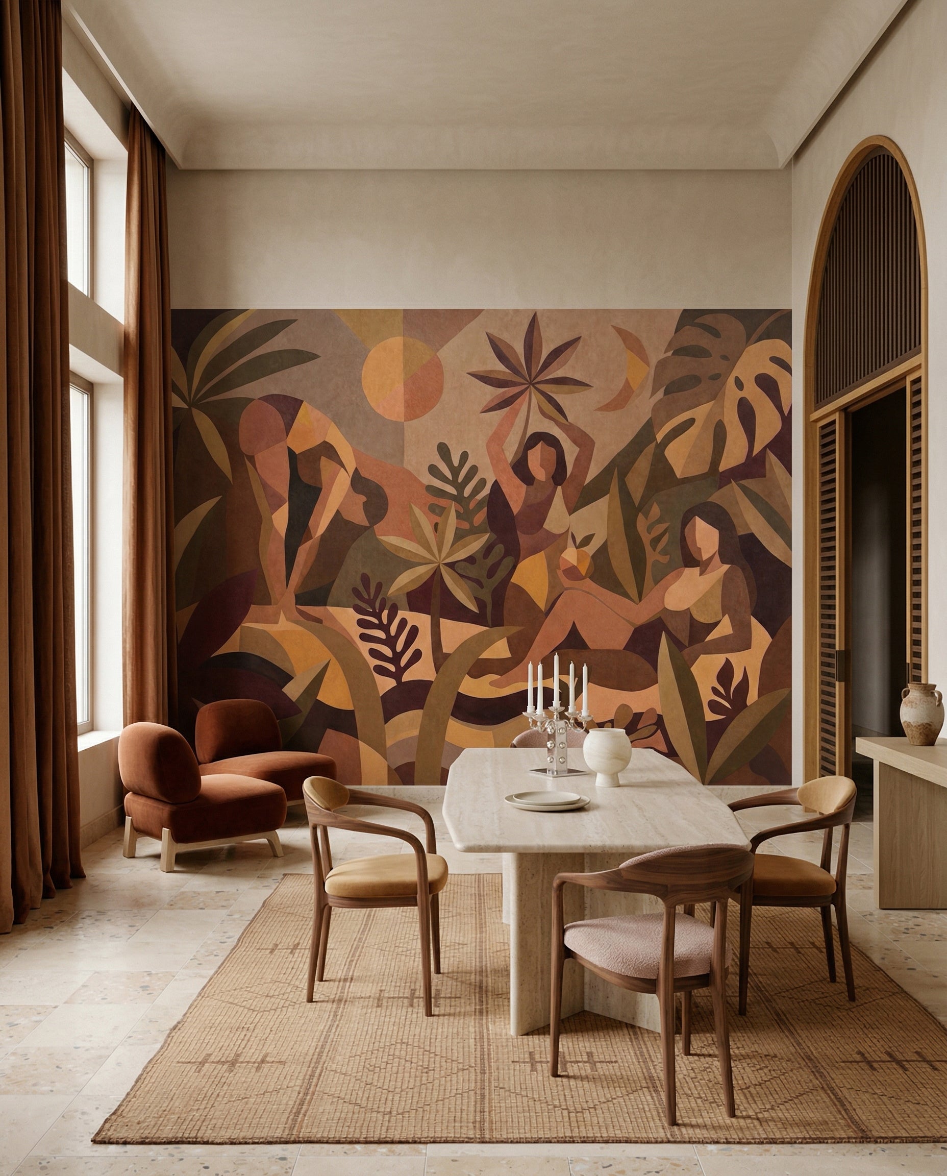 Wallpaper - Amber Flora | LPM Home | Le Petit Marché Home Furniture LLC