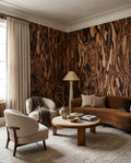 Wallpaper - Ettore Walnut | LPM Home | Le Petit Marché Home Furniture LLC