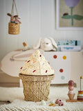 Basket w/Lid Ice Cream Cillie, Nature, Seagrass - Le Petit Marché Home Furniture