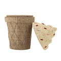 Basket w/Lid Ice Cream Cillie, Nature, Water Hyacinth - Le Petit Marché Home Furniture