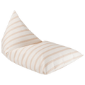 Big Beanbag Lounger, Beige Stripes - Le Petit Marché Home Furniture