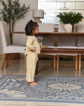 Boho Azure and Modern Leaf Luxury Reversible Playmat, 100% TPU Foam, Super Soft - LPM Home