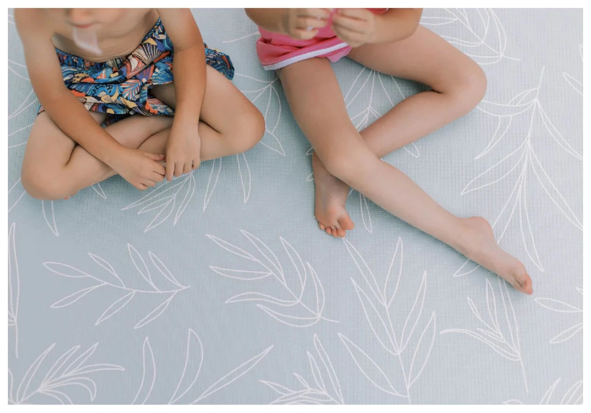 Boho Beige and Sage Leaf Luxury Reversible Playmat, 100% TPU Foam - LPM Home