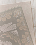 Boho Bloom and Beige Leaf Luxury Reversible Playmat, 100% TPU Foam, Super Soft - LPM Home