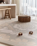 Boho Bloom and Beige Leaf Luxury Reversible Playmat, 100% TPU Foam, Super Soft - LPM Home