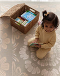 Boho Bloom and Beige Leaf Luxury Reversible Playmat, 100% TPU Foam, Super Soft - LPM Home