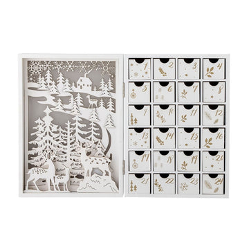 Calendar w/ Light Elimar, White, Plywood - LPM Home