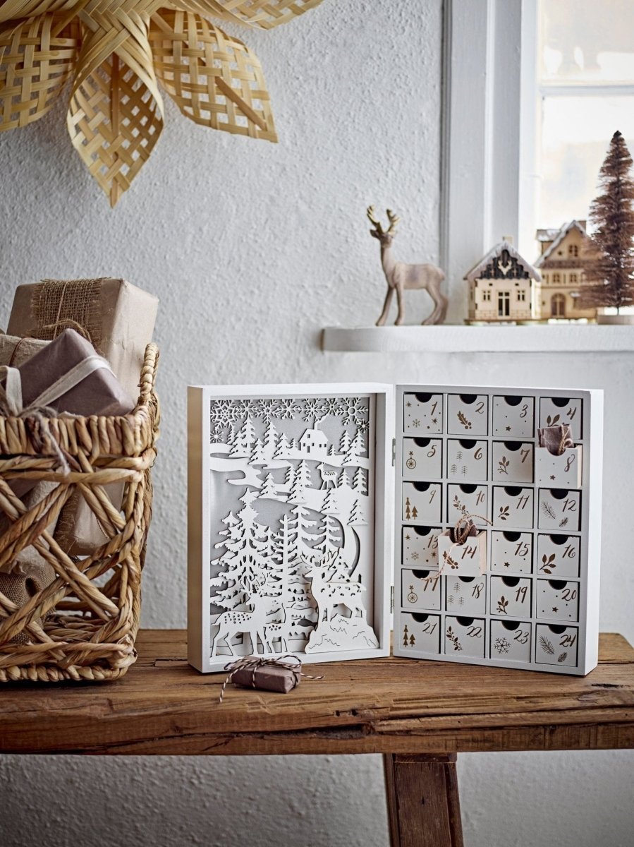Calendar w/ Light Elimar, White, Plywood - LPM Home