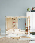 Camp Canopy Bed, White/Oak (Pre - Order) - LPM Home