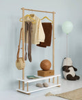 Camp Clothes Rail, White/Oak (Pre - Order) - LPM Home