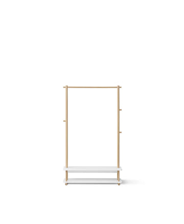 Camp Clothes Rail, White/Oak (Pre - Order) - LPM Home