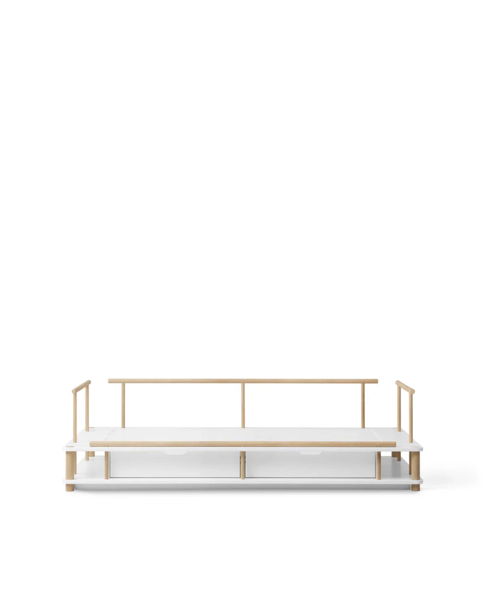 Camp Day Bed, White/Oak (Pre - Order) - LPM Home