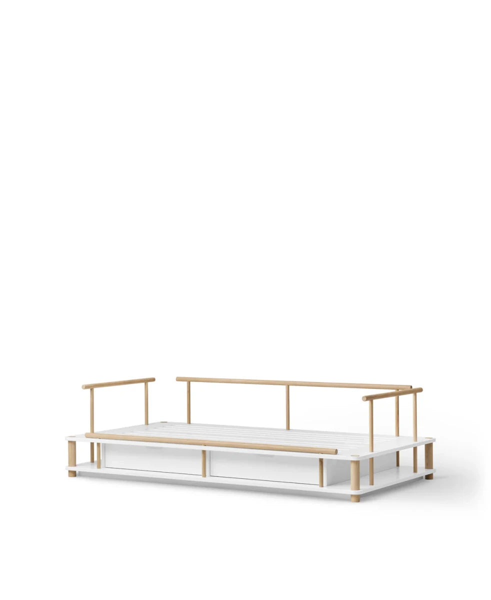 Camp Day Bed, White/Oak (Pre - Order) - LPM Home