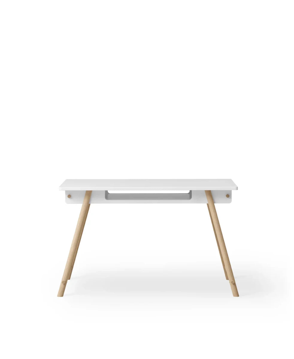 Camp Junior Desk, Adjustable, White/Oak (Pre - Order) - LPM Home