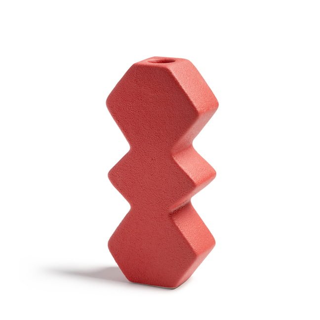 Candle Holder Edge, Red - LPM Home