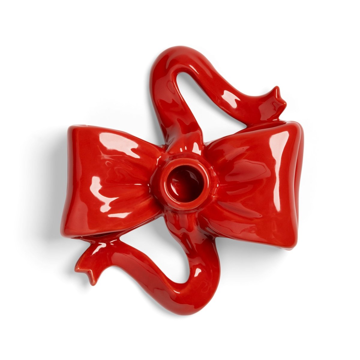 Candle Holder Ribbon, Red - Le Petit Marché Home Furniture