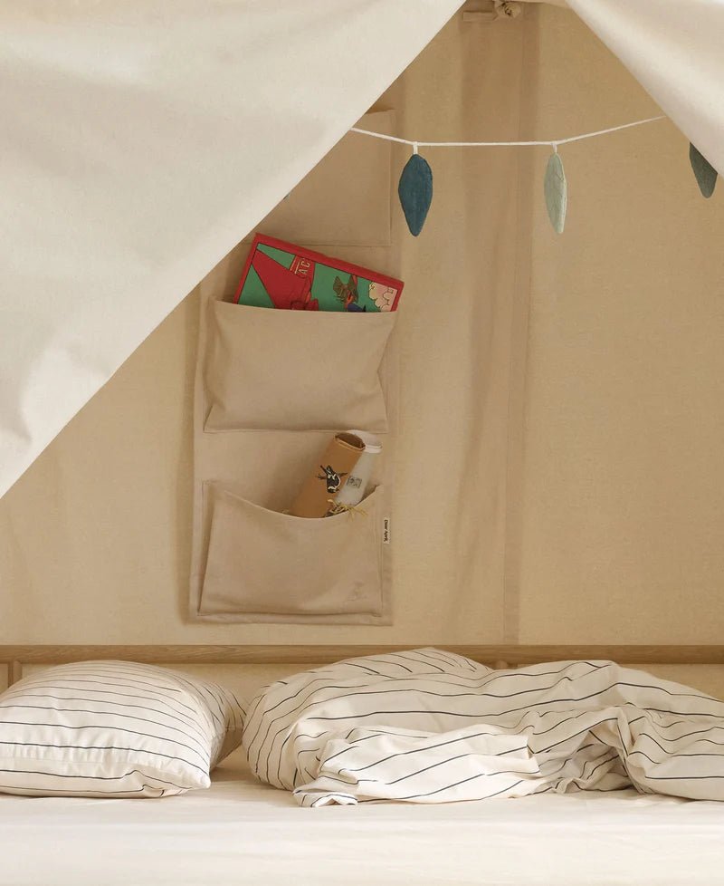 Canvas Hanging Organizer, 3 pockets, Pure Nature (Pre - Order) - LPM Home