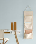 Canvas Hanging Organizer, 3 pockets, Pure Nature (Pre - Order) - LPM Home