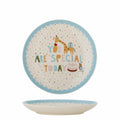 Celebrate Plate, Blue, Stoneware - Le Petit Marché Home Furniture