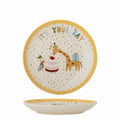 Celebrate Plate, Yellow, Stoneware - Le Petit Marché Home Furniture