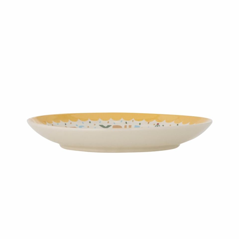 Celebrate Plate, Yellow, Stoneware - Le Petit Marché Home Furniture