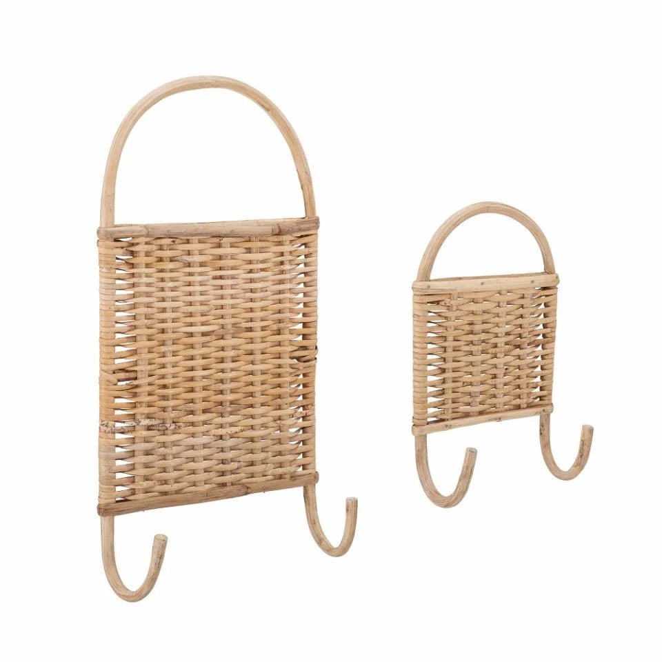 Christiane Coat Rack, Nature, Cane, Set of 2 - LPM Home