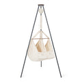Classic Twin Hammock Moonboon Bundle Nature - with Motor and Tripod Stand 2.0 (Dark Grey) - Le Petit Marché Home Furniture
