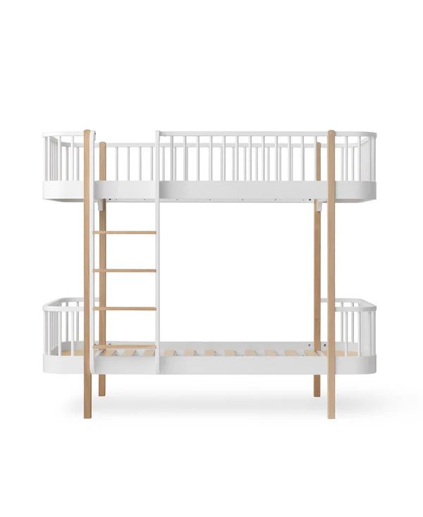 Conversion Kit from 2 Original Beds to Bunk Bed, White/Oak - Le Petit Marché Home Furniture