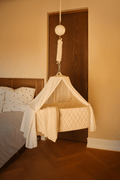 Cradle with Foam Mattress, Nature - Le Petit Marché Home Furniture