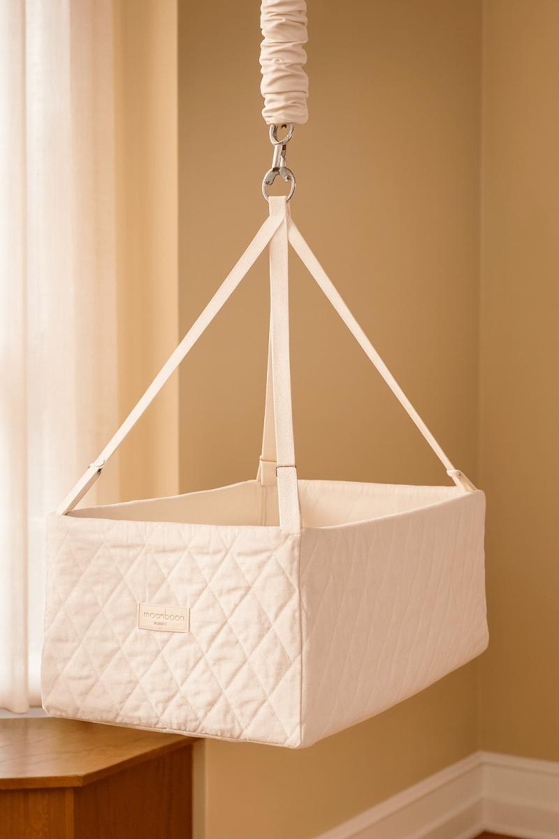 Cradle with Foam Mattress, Nature - Le Petit Marché Home Furniture
